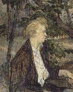 Henri de toulouse-lautrec Woman Seated in a Garden oil